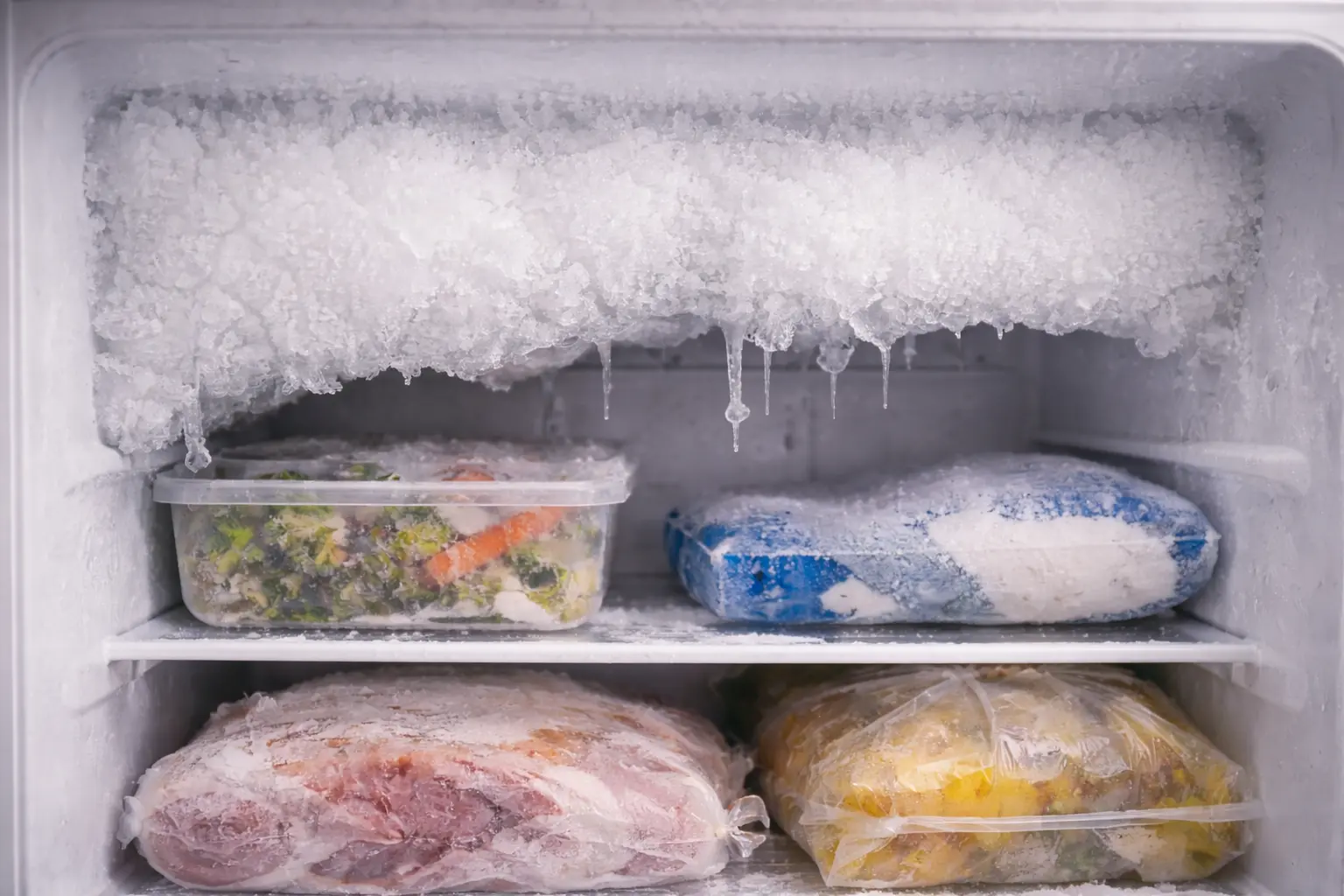 ice buildup inside the compartment
