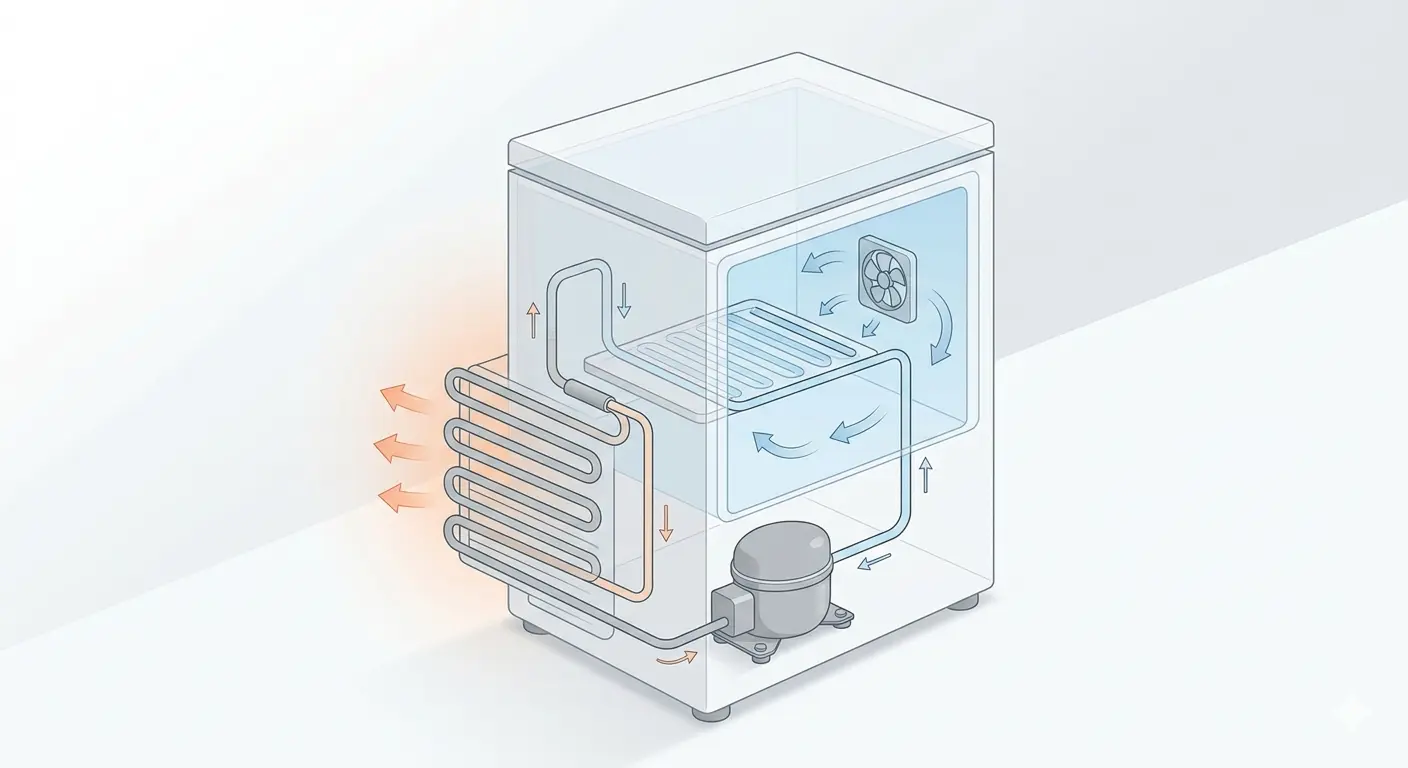 A diagram of how a cooling system works