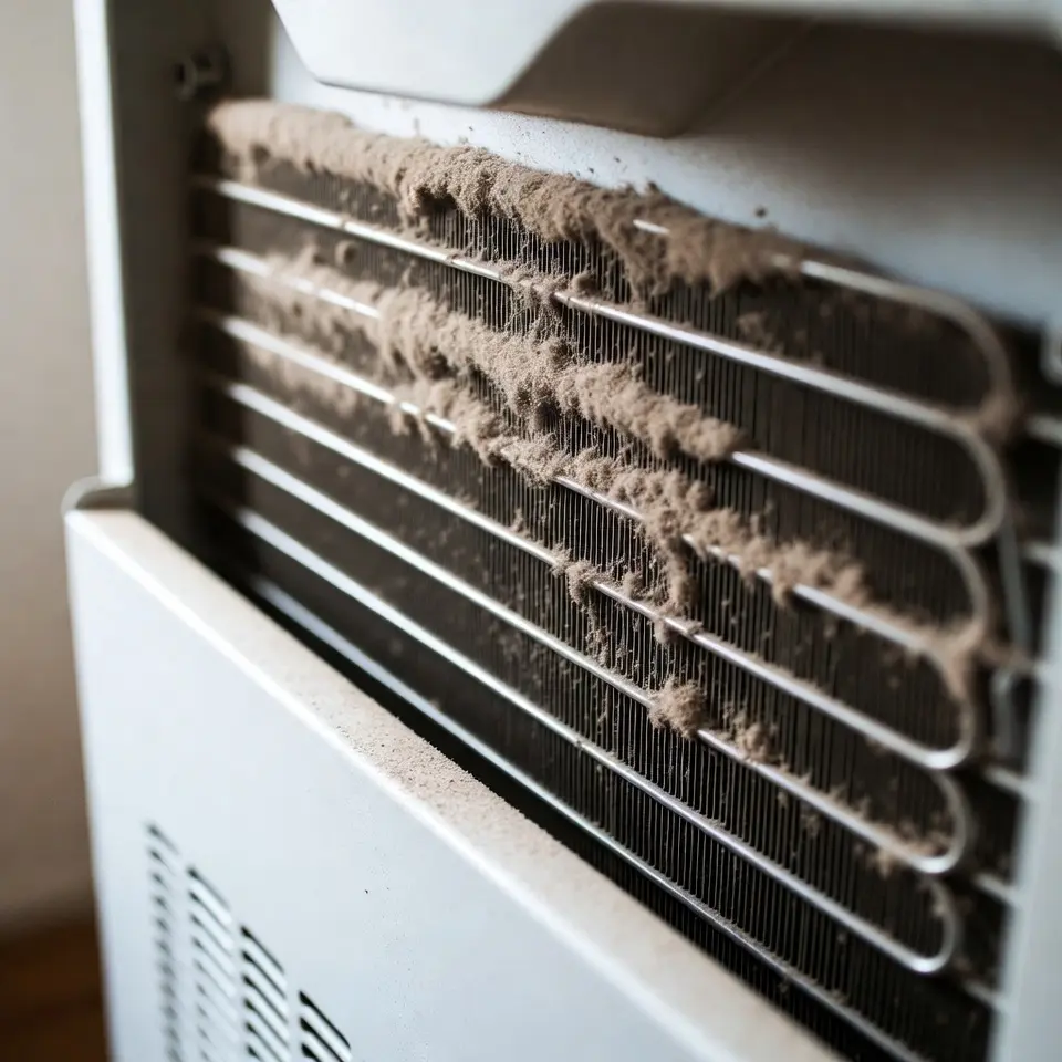 Dusty condenser coils
